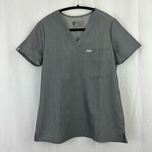 Figs Gray Catarina One-Pocket Scrub Top Women’s Size XS